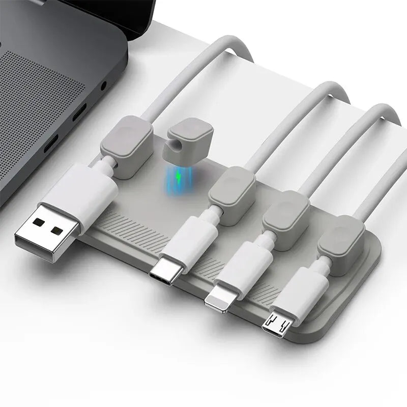 Magnetic Cable Clips - Desktop Cord Organizer Holder