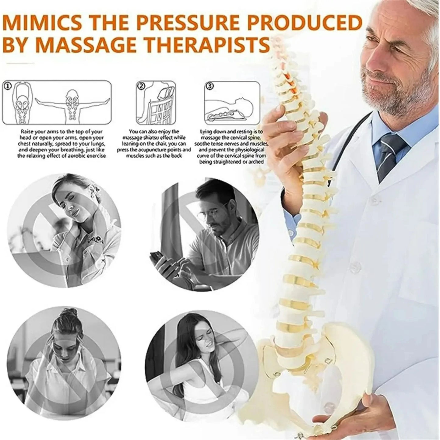 Cervical Neck Stretcher - Trigger Point Massage & Traction Device