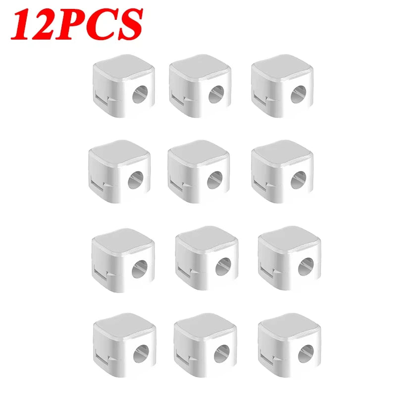 Adhesive Magnetic Cable Organizer Clips - 12 Pack