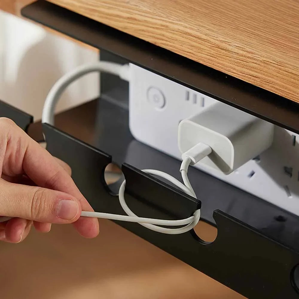 Under Desk Cable Management Tray - No Drill Clamp Mount