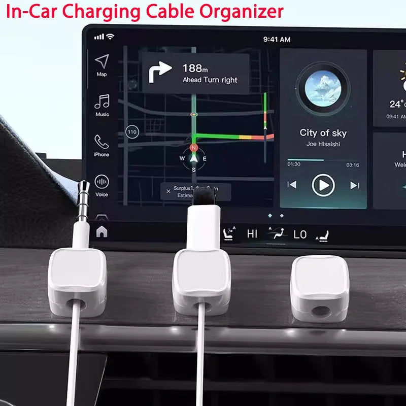 Adhesive Magnetic Cable Organizer Clips - 12 Pack