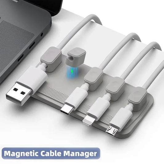 Magnetic Cable Clips - Desktop Cord Organizer Holder