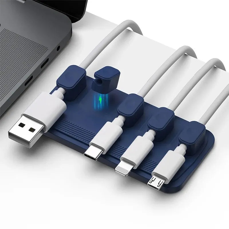 Magnetic Cable Clips - Desktop Cord Organizer Holder