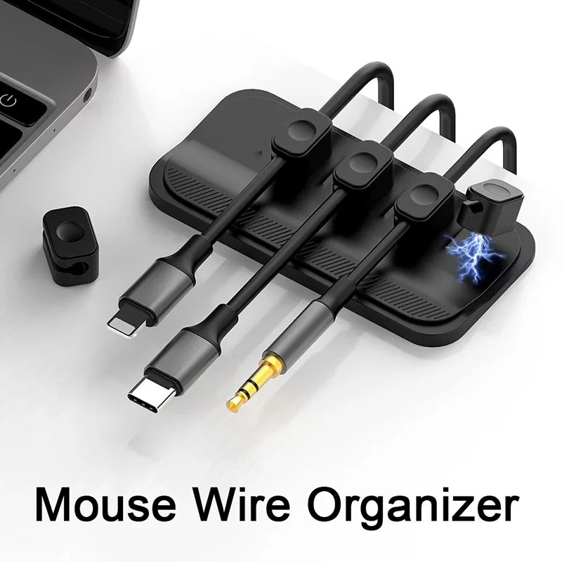 Magnetic Cable Clips - Desktop Cord Organizer Holder