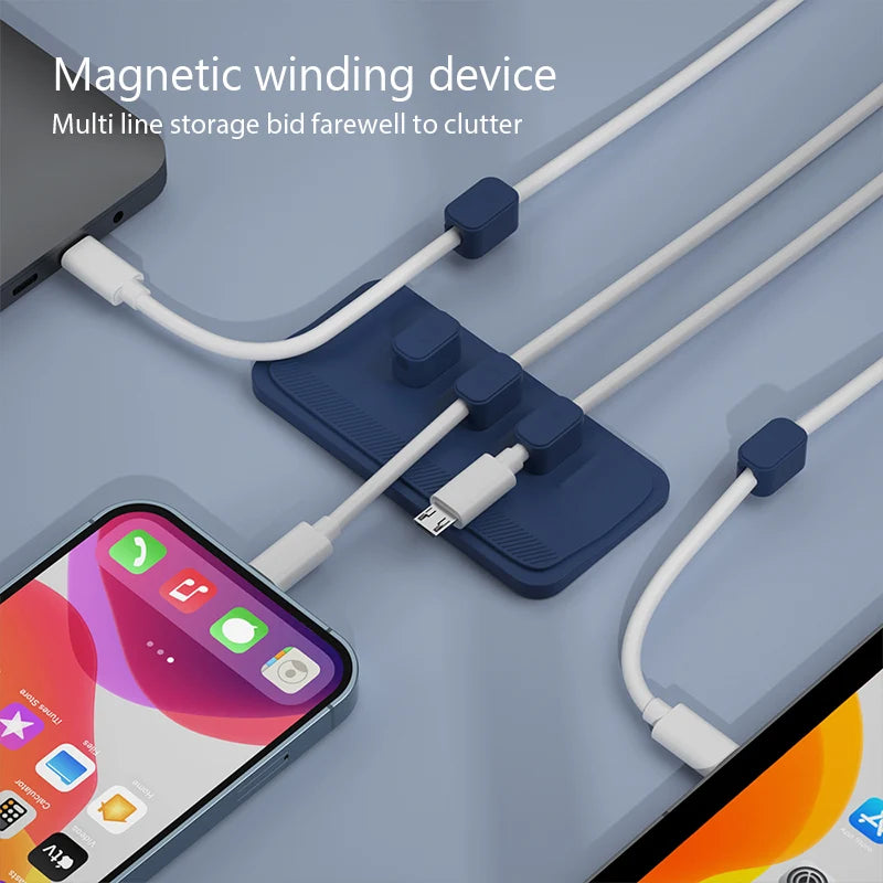 Magnetic Cable Clips - Desktop Cord Organizer Holder