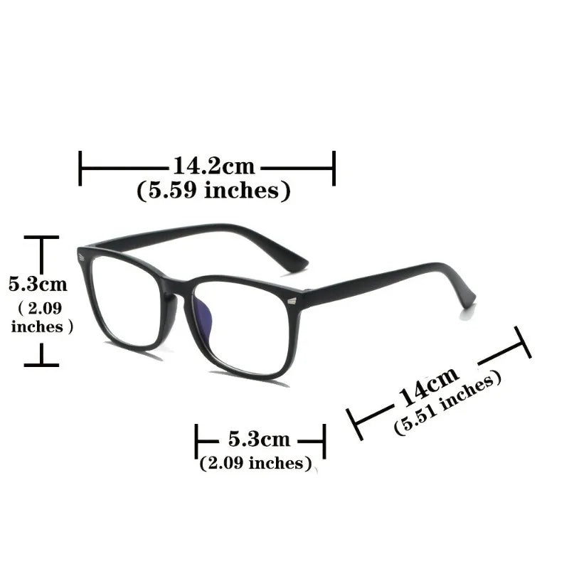 Blue Light Blocking Glasses - Rectangle Frame for Gaming & Work