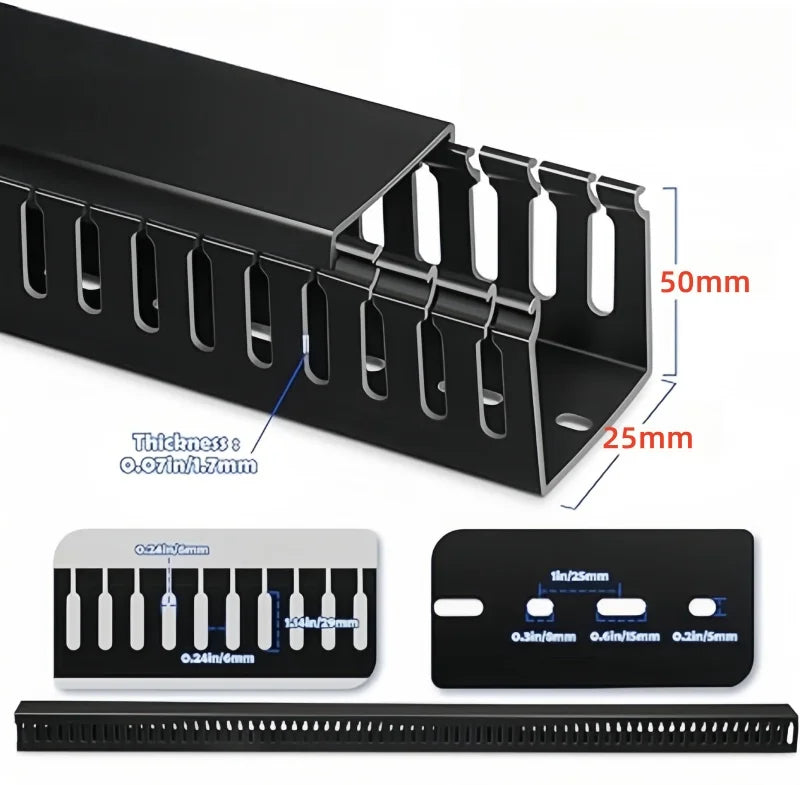 Flame Retardant Cable Raceway - Under Desk Wire Channel