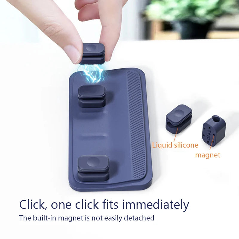 Magnetic Cable Clips - Desktop Cord Organizer Holder