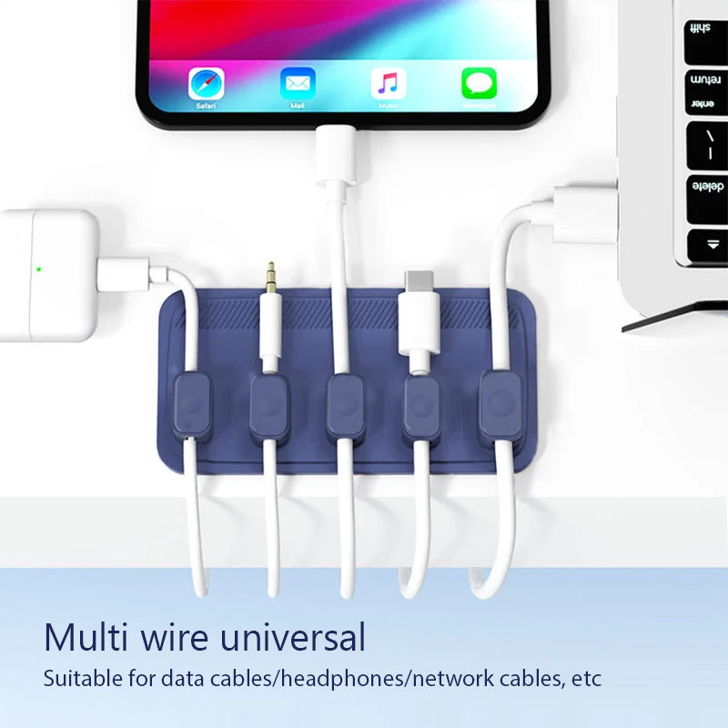 Magnetic Cable Clips - Desktop Cord Organizer Holder